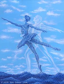 Ballet dancer couple picture painting