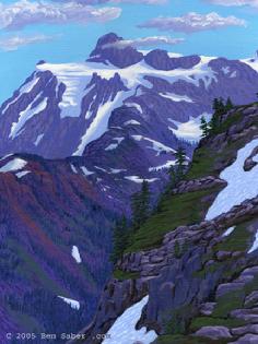 artist point view of mt shuksan arm washington art painting