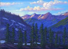 Mt Herman Washington Sunset painting picture mountain