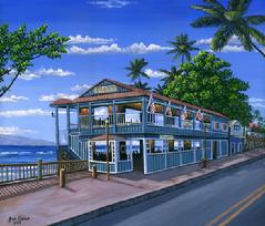 Cheeseburger in Paradise Lahaina Maui Hawaii painting picture