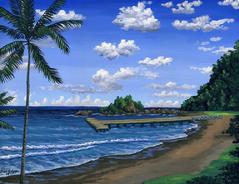 Hana Bay Beach Maui Hawaii painting picture