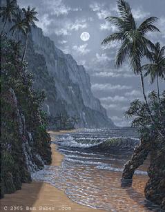 Painting road to Hana Maui Hawaii