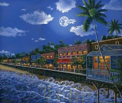 lahaina town front street painting picture maui hawaii
