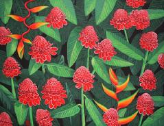 Ginger Flowers Hawaii hawaiian painting picture