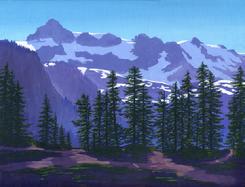 Mount Shuksan Washington Painting art oil