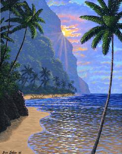 Painting Maui Beach Sunset