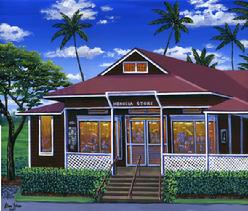 Painting Honolua Store Kapalua Maui hawaii picture print