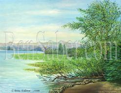  Lake Washington Floating Bridge painting picture