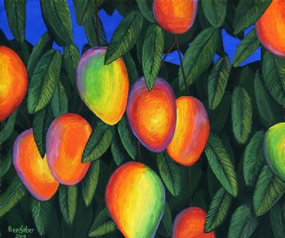 mango fruit hawaii picture painting
