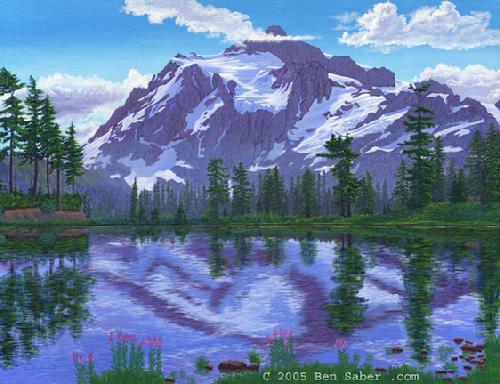 Painting Mt Shuksan From Picture Lake