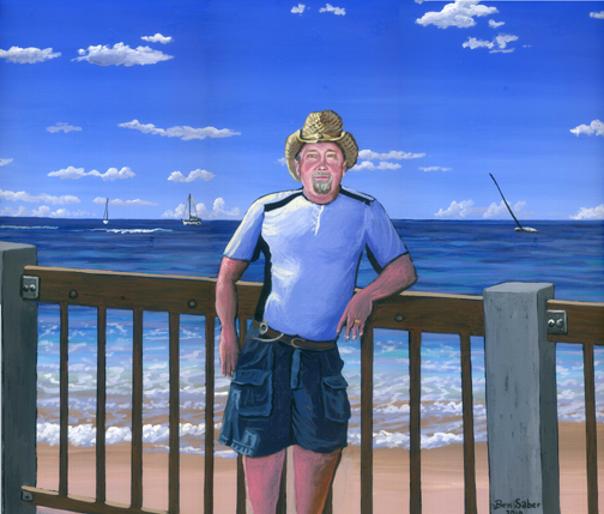 Portrait on Front Street lahaina beach ocean cheeseburger in paradise maui