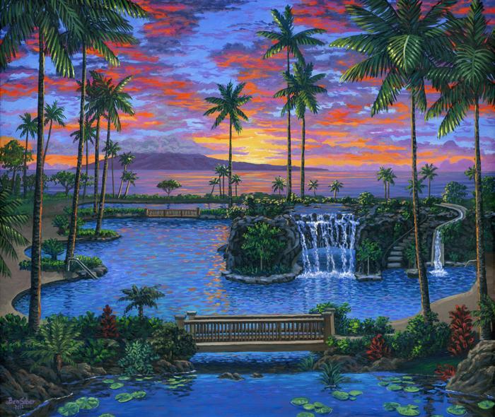 Maui Marriott Pool Hawaii Painting Picture