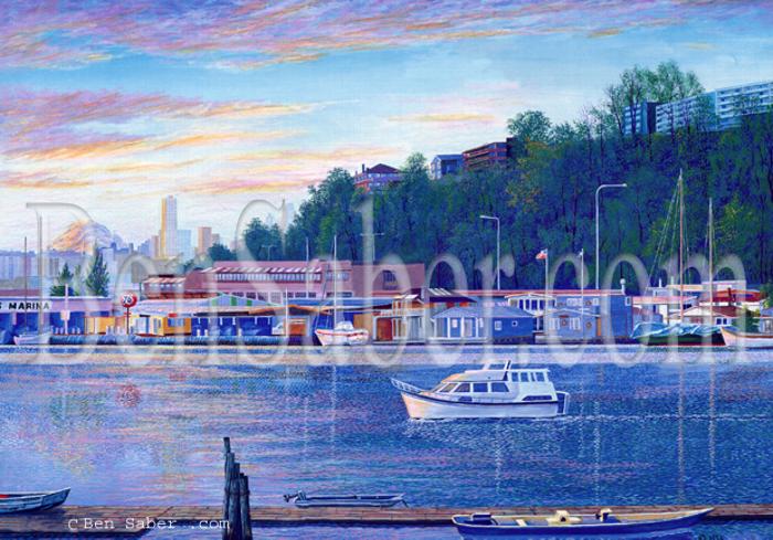 fremont seattle painting boat lake union