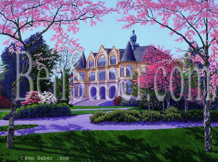 denny hall university of washington painting picture