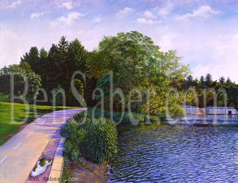 greenlake painting path golf seattle picture art